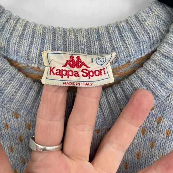 Kappa Sports Multicolor Shetland Fabric Ribbed Pullover Sweater Size XL - Picture 3 of 7